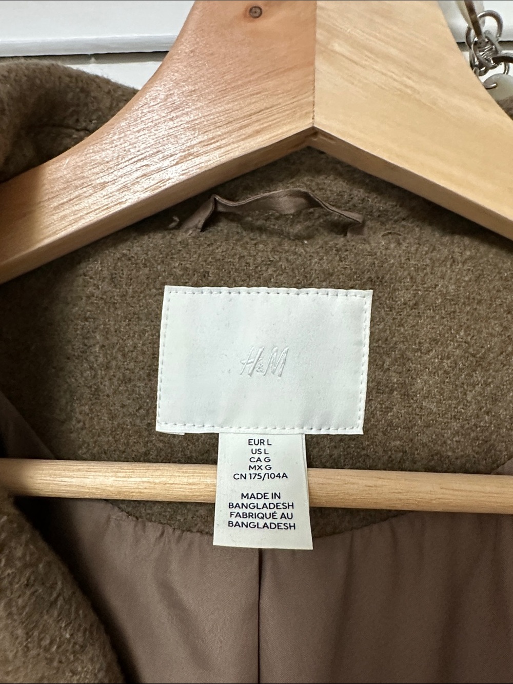 H&M Olive Brown Trench Coat - Picture 4 of 6